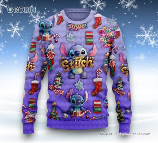Lilo & Stitch Angel Ugly Christmas Sweater and Sweatshirt