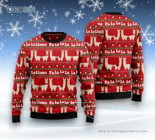 Llama Lalala Ugly Christmas Sweater