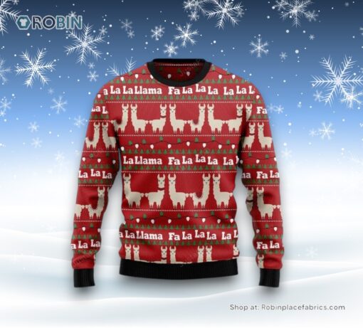 Llama Lalala Ugly Christmas Sweater For Men And Women, Farm Ugly Sweater