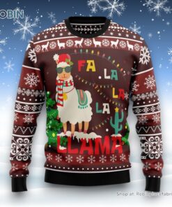Llama Santa Falalala Ugly Christmas Sweater For Men And Women, Farm Ugly Sweater