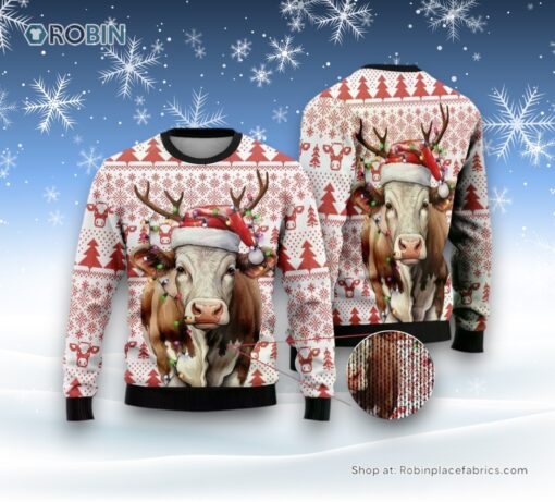 Love Dairy Cow Ugly Christmas Sweater For Men Women, Christmas Gift, Farmers Sweater