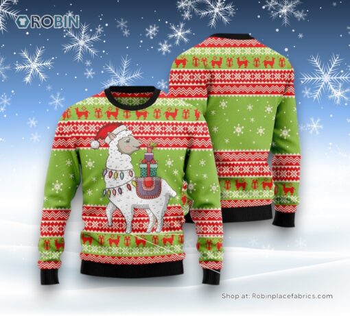 Love Llama Ugly Christmas Sweater