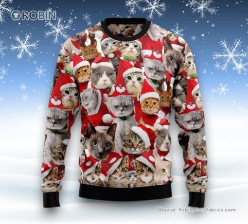 Lovely Cats Ugly Christmas Sweater, Christmas Gift For Cat Love