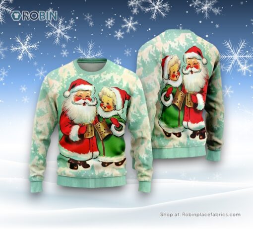 Lovely Santa Couples Ugly Christmas Sweater For Men And Women, Christmas Gift