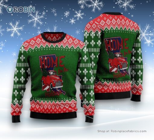 Louisiana Home For Christmas All Over Print Ugly Christmas Sweater