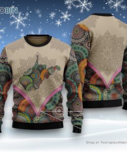 Mandala West Virginia Home Ugly Christmas Sweater