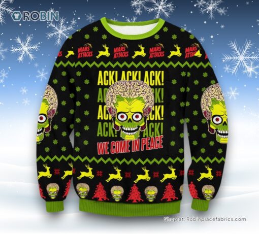 Mars Attacks Ugly Sweater and Sweatshirt