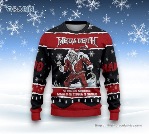 Megadeth We Dance Like Marionettes Swaying To The Symphony Of Christmas Ugly Sweater and Sweatshirt