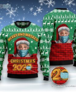 Merry And Masked Ugly Christmas Sweater