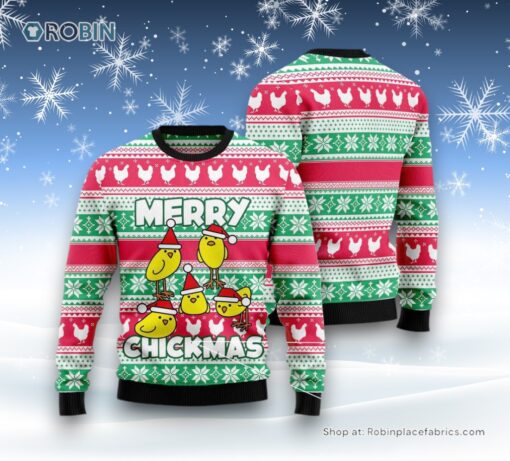 Merry Chickmas Ugly Christmas Sweater