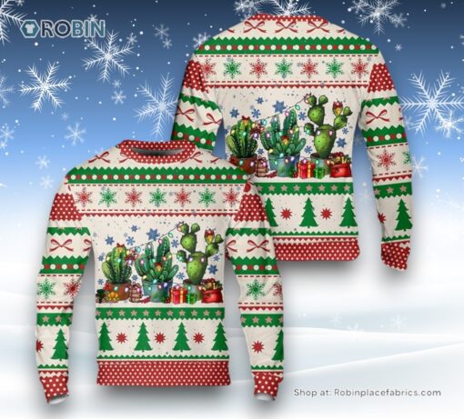Merry Christmas Cactus Ugly Christmas Sweater For Men And Women, Christmas Gift