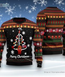 Merry Christmas Firefighter Ugly Christmas Sweater