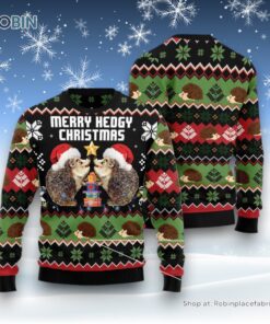 Merry Hedgy Christmas Ugly Christmas Sweater
