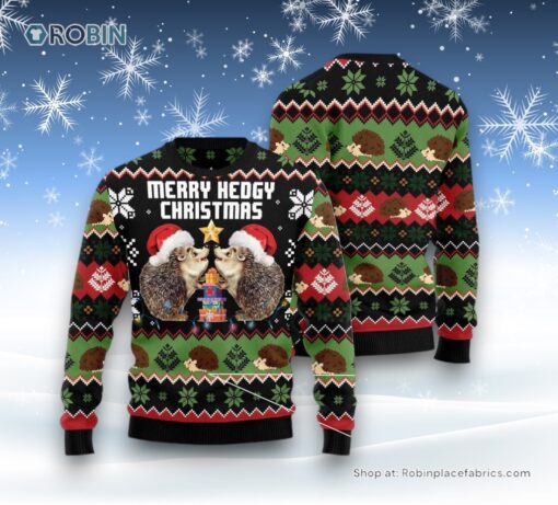 Merry Hedgy Christmas Ugly Christmas Sweater