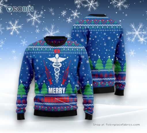Merry Nursemas Ugly Christmas Sweatshirt, Sweater