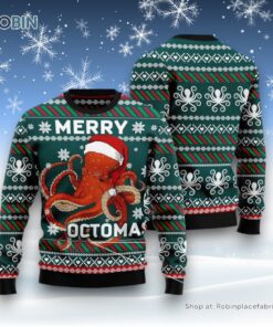 Merry Octomas Ugly Christmas Sweatshirt, Sweater