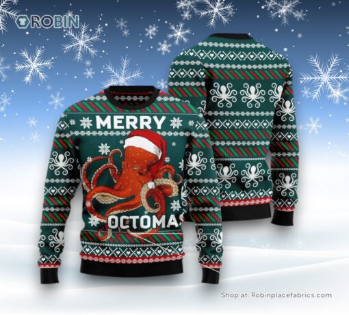 Merry Octomas Ugly Christmas Sweatshirt, Sweater