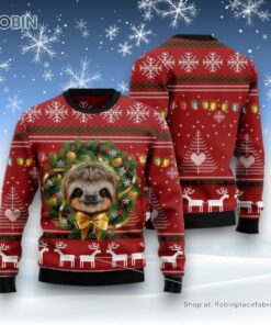 Merry Slothmas Funny Ugly Christmas Sweatshirt, Sweater
