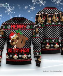 Merry Slothmas Ugly Christmas Sweatshirt, Sweater