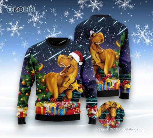 Merry T Rex Christmas Ugly Christmas Sweater