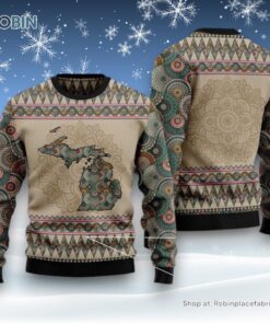 Michigan Mandala Ugly Christmas Sweater