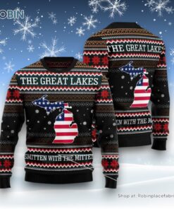 Michigan Smitten With The Mitten Ugly Christmas Sweatshirt, Sweater