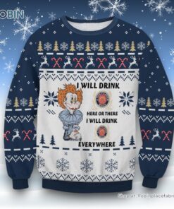 Miller Lite Clown Ugly Sweater and Sweatshirt