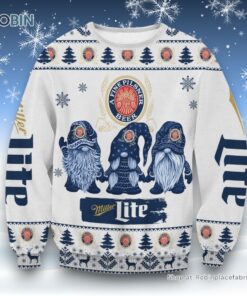 Miller Lite Gnomes Ugly Sweater and Sweatshirt