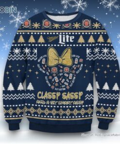 Miller Lite Princess Classy Sassy And A Bit Smart Assy Ugly Sweater and Sweatshirt