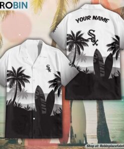 MLB Chicago White Sox Summer Coconut Tree Pattern Aloha Shirt