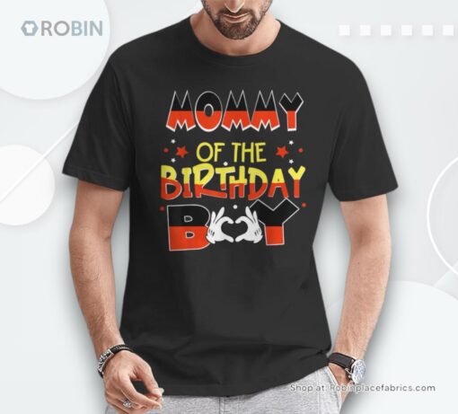 Mommy Of The Birthday Boy Mouse Family Matching Shirt