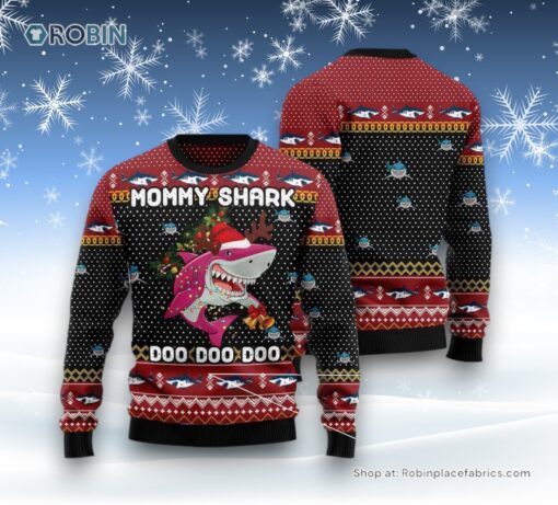 Mommy Shark Christmas Ugly Christmas Sweatshirt, Sweater