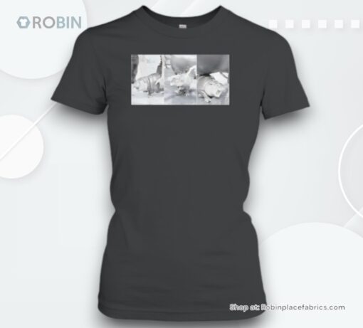 Moo Deng Baby Hippo Zoo Baby Hippo Black And White Unisex Shirt