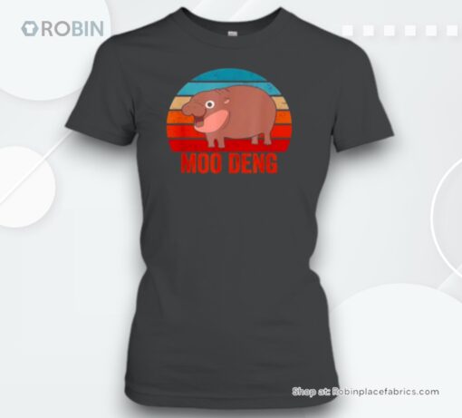 Moo Deng Baby Hippo Zoo Baby Hippo Vintage Unisex Shirt