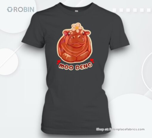 Moo Deng Baby Pygmy Hippo Funny Unisex Shirt