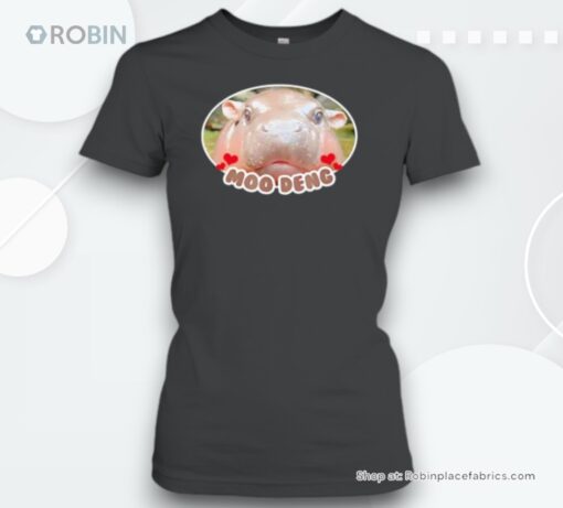 Moo Deng Bouncy Pig In Thai Picture The Cute Baby Unisex Shirt