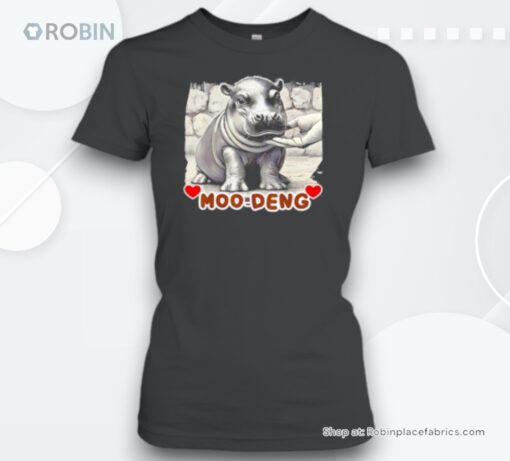 Moo Deng Bouncy Pig In Thai Picture Unisex Shirt
