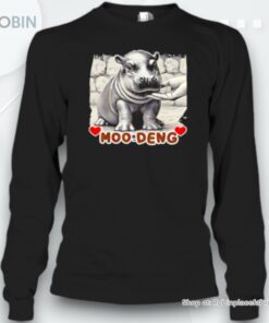 Moo Deng Bouncy Pig In Thai Picture Unisex Shirt