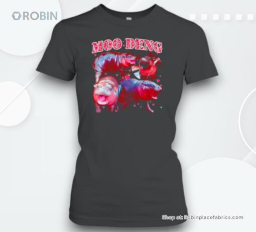 Moo Deng Bouncy Pig Meme Cute Baby Unisex Shirt