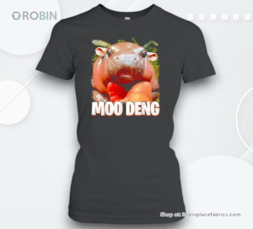 Moo Deng Cute Baby Hippo Pig In Thai Hippopotamus Unisex Shirt