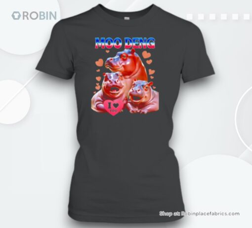 Moo Deng Hippo Moo Deng The Famous Baby Pigmy Unisex Shirt