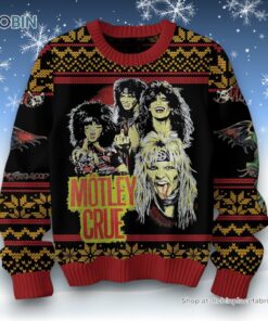 Motley Crue Ugly Sweater and Sweatshirt 100 Wool Material
