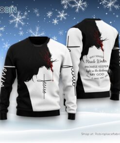 My God   Jesus Ugly Christmas Sweater For Men & Women, Christian Sweater, God Gift