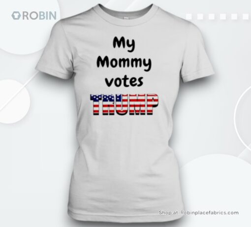 My mommy votes Trump USA flag Unisex Shirt