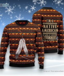 Native Feather Ugly Christmas Sweatshirt, Sweater
