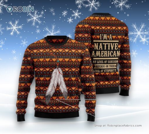 Native Feather Ugly Christmas Sweatshirt, Sweater