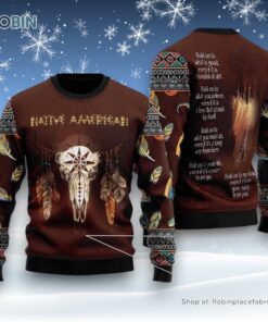 Native Skull Ugly Christmas Sweater
