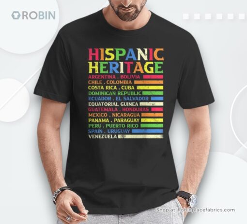 National Latino Countries Flag Hispanic Heritage Month 2024 Shirt