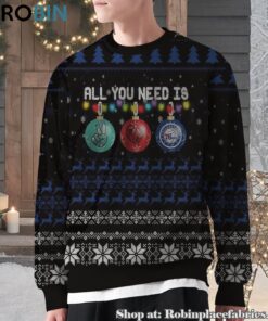 NBA All You Need Is Peace Love And Philadelphia 76ers Ugly Christmas Sweatshirt, Sweater