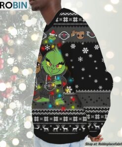 NBA Houston Rockets Baby Groot And Grinch Best Friends Ugly Christmas Sweatshirt & Sweater
